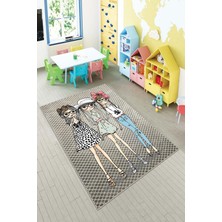 Pelangi Desenli Renkli Dijital Baskı Yıkanabilir Kaymaz Taban Modern Çocuk Halısı ve Yolluk.