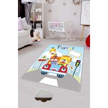 Pelangi Desenli Renkli Dijital Baskılı Yıkanabilir Kaymaz Taban Modern Mutfak Halısı (Süngersiz)