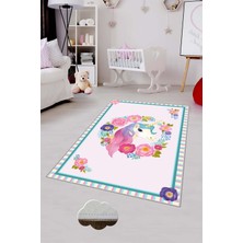 Pelangi Desenli Renkli Dijital Baskılı Yıkanabilir Kaymaz Taban Modern Mutfak Halısı (Süngersiz)