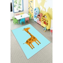 Pelangi Desenli Renkli Dijital Baskı Yıkanabilir Kaymaz Taban Modern Çocuk Halısı ve Yolluk.