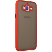 Newface Samsung Galaxy J7 Kılıf Montreal Silikon Kapak - Kırmızı 24051