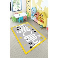 Pelangi Desenli Renkli Dijital Baskılı Yıkanabilir Kaymaz Taban Modern Mutfak Halısı (Süngersiz)