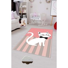 Pelangi Desenli Renkli Dijital Baskılı Yıkanabilir Kaymaz Taban Modern Mutfak Halısı (Süngersiz)