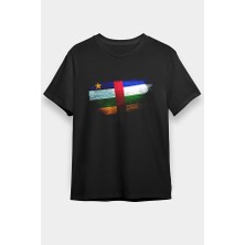 Darkhane Orta Afrika Cumhuriyeti - Central African Republic Siyah Unisex Tişört T-Shirt