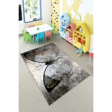 Pelangi Desenli Renkli Dijital Baskılı Yıkanabilir Kaymaz Taban Modern Mutfak Halısı (Süngersiz)