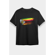 Darkhane Zimbabve - Zimbabwe Siyah Unisex Tişört T-Shirt