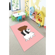 Pelangi Desenli Renkli Dijital Baskı Yıkanabilir Kaymaz Taban Modern Çocuk Halısı ve Yolluk.