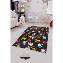 Pelangi Desenli Renkli Dijital Baskılı Yıkanabilir Kaymaz Taban Modern Mutfak Halısı (Süngersiz)