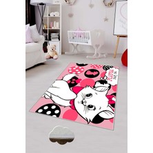 Pelangi Desenli Renkli Dijital Baskılı Yıkanabilir Kaymaz Taban Modern Mutfak Halısı (Süngersiz)