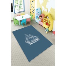 Pelangi Desenli Renkli Dijital Baskı Yıkanabilir Kaymaz Taban Modern Çocuk Halısı ve Yolluk.