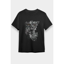 Darkhane Aslan Siyah Unisex Tişört T-Shirt