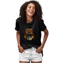 Darkhane Radyo Kafalı Siyah Unisex Tişört T-Shirt