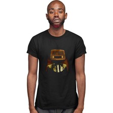 Darkhane Radyo Kafalı Siyah Unisex Tişört T-Shirt