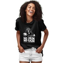 Darkhane No Pain No Gain Siyah Unisex Tişört T-Shirt