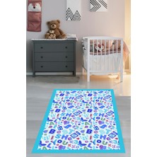 Pelangi Ingilizce Kelimeler Harf Alfabe Desenli Yıkanabilir Kaymaz Taban Leke Tutmaz Çocuk Odası Halısı