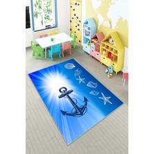 Pelangi Desenli Renkli Dijital Baskı Yıkanabilir Kaymaz Taban Modern Çocuk Halısı ve Yolluk.