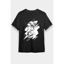 Darkhane Fashion Girl Siyah Unisex Tişört T-Shirt