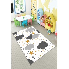 Pelangi Desenli Renkli Dijital Baskılı Yıkanabilir Kaymaz Taban Modern Mutfak Halısı (Süngersiz)