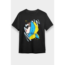 Darkhane Ukrayna Tarzı Siyah Unisex Tişört T-Shirt