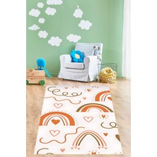 Pelangi Kalpler Gökkuşağı Bohem Yıkanabilir Kaymaz Taban Leke Tutmaz Çocuk Odası Halısı