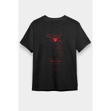 Darkhane Oksitosin Molekülü Siyah Unisex Tişört T-Shirt