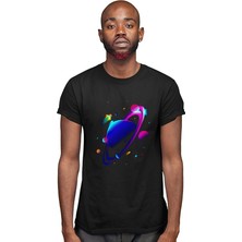 Darkhane Satürn Siyah Unisex Tişört T-Shirt