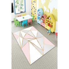 Pelangi Desenli Renkli Dijital Baskı Yıkanabilir Kaymaz Taban Modern Çocuk Halısı ve Yolluk.