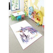 Pelangi Desenli Renkli Dijital Baskı Yıkanabilir Kaymaz Taban Modern Çocuk Halısı ve Yolluk.