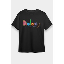 Darkhane Biyolog Siyah Unisex Tişört T-Shirt