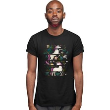 Darkhane Unicorn At Siyah Unisex Tişört T-Shirt