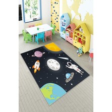 Pelangi Desenli Renkli Dijital Baskılı Yıkanabilir Kaymaz Taban Modern Mutfak Halısı (Süngersiz)