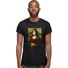 Darkhane Mona Lisa Siyah Unisex Tişört T-Shirt