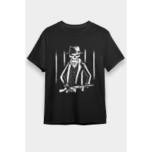 Darkhane Gangster Kurukafa Siyah Unisex Tişört T-Shirt