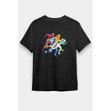 Darkhane Atletizm - Athletics Siyah Unisex Tişört T-Shirt