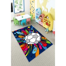 Pelangi Desenli Renkli Dijital Baskı Yıkanabilir Kaymaz Taban Modern Çocuk Halısı ve Yolluk.