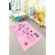 Pelangi Desenli Renkli Dijital Baskılı Yıkanabilir Kaymaz Taban Modern Mutfak Halısı (Süngersiz)