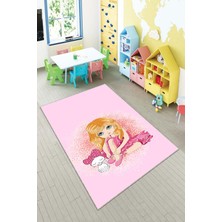 Pelangi Desenli Renkli Dijital Baskı Yıkanabilir Kaymaz Taban Modern Çocuk Halısı ve Yolluk.