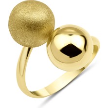 Fiyonk Kuyumculuk 14 Ayar Altın İkiz Topcuklar Yüzük