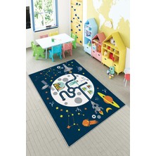 Pelangi Ekonomik Desenli Renkli Dijital Baskı Yıkanabilir Kaymaz Taban Modern Çocuk Halısı.(Süngersiz)