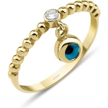 Fiyonk Kuyumculuk 14 Ayar Altın Sallantılı Göz Yüzük