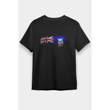 Darkhane Falkland Islands Siyah Unisex Tişört T-Shirt