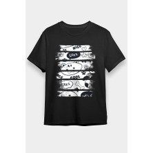 Darkhane Grrr Woof Sevimli Köpek Siyah Unisex Tişört T-Shirt
