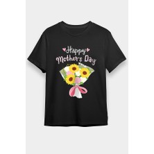 Darkhane Anneler Günü Siyah Unisex Tişört T-Shirt