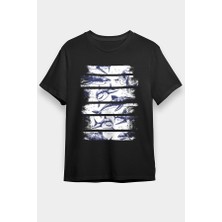 Darkhane Köpek Balığı Siyah Unisex Tişört T-Shirt