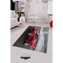 Pelangi Desenli Renkli Dijital Baskılı Yıkanabilir Kaymaz Taban Modern Mutfak Halısı (Süngersiz)