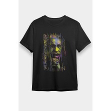 Darkhane Albert Einstein Fotoğraf Siyah Unisex Tişört T-Shirt