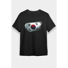 Darkhane Güney Kore - South Korea Siyah Unisex Tişört T-Shirt