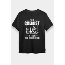 Darkhane Kimya Bilimi Siyah Unisex Tişört T-Shirt