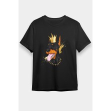 Darkhane Kral Köpek Doberman Siyah Unisex Tişört T-Shirt