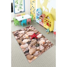 Pelangi Desenli Renkli Dijital Baskılı Yıkanabilir Kaymaz Taban Modern Mutfak Halısı (Süngersiz)